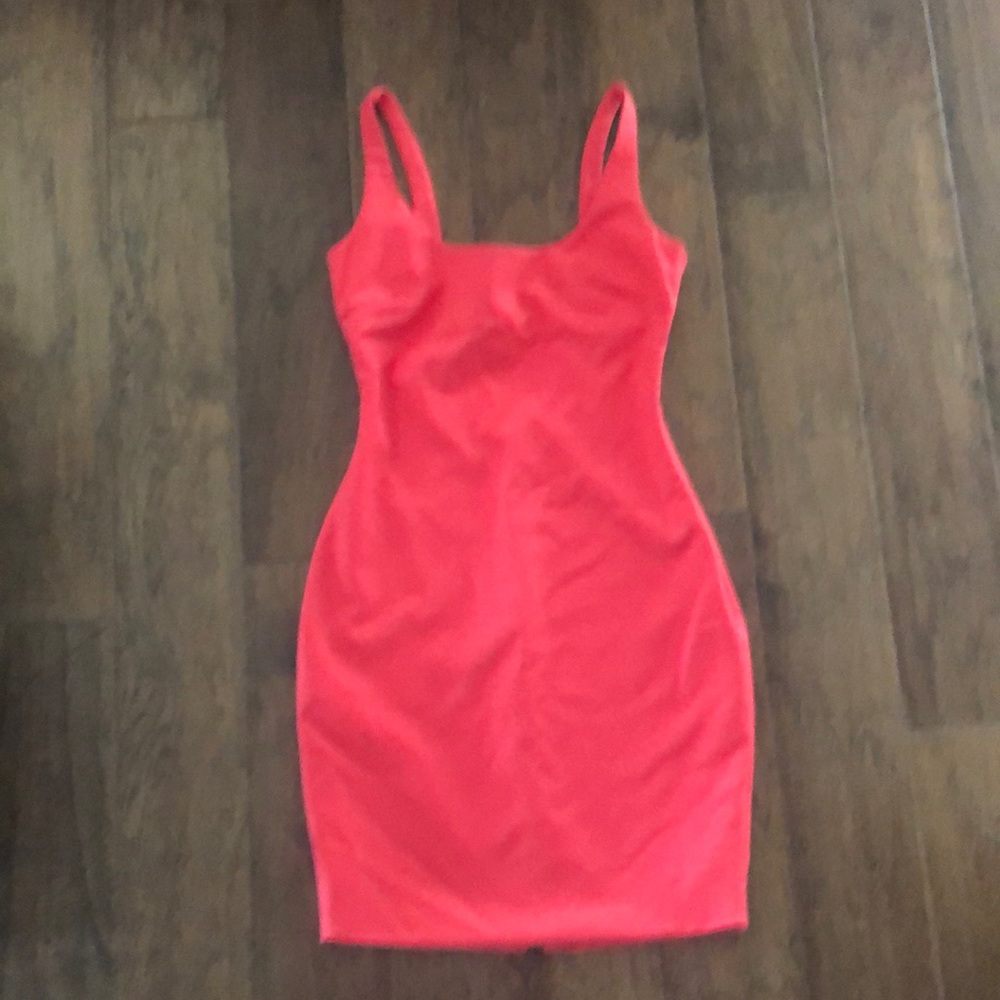 Red Elizabeth and James Dress with Back Cutout